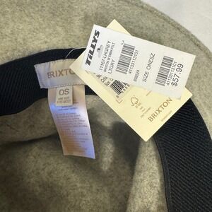 New Brixton Womens Emma Fedora‎ Hat Light Grey Wool Blend Ribbon Trim Tillys